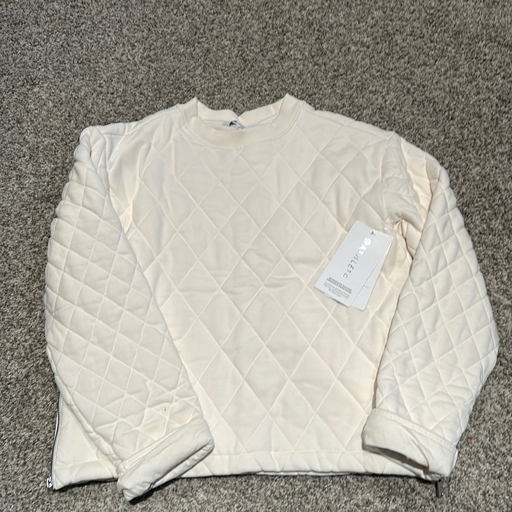Athleta Retroplush Quilted Crewneck Sweatshirt - XS